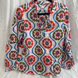 Boden Multicolor Floral Blouse